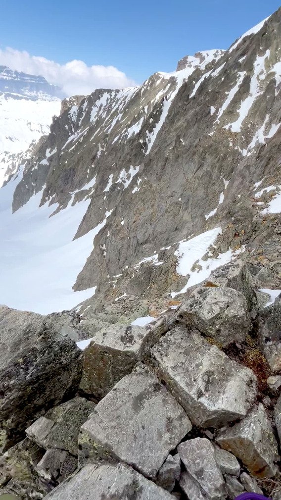 Aiguille du belv&eacute;d&egrave;re Face N