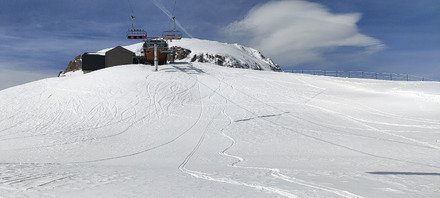 Ambiance printani&egrave;re (jusque vers 15h) mais neige hivernale
