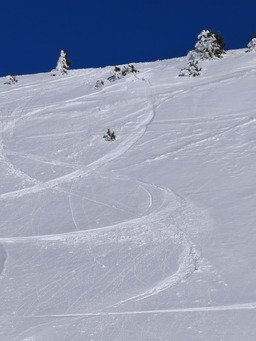 Printanier avec de belles conditions de ski