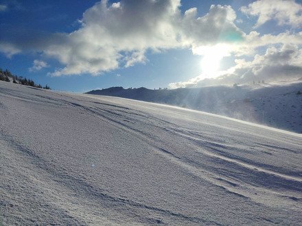 Rando au soleil couchant 