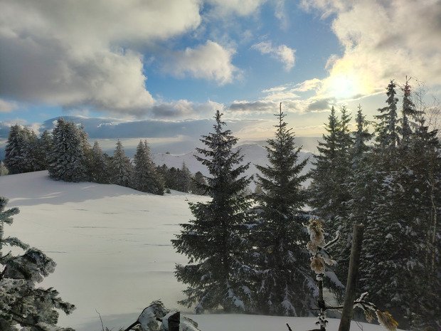 Rando au soleil couchant 