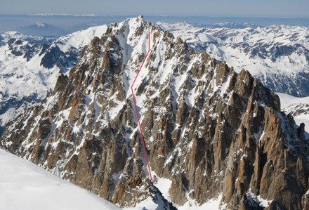 Aiguille du Chardonnet : couloir SE 