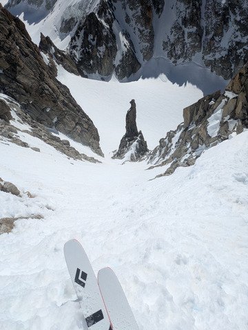 Aiguille du Chardonnet : couloir SE 