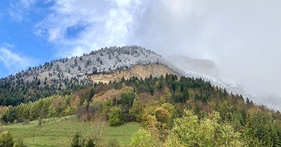 Neige au dessus du Sappey en chartreuse
