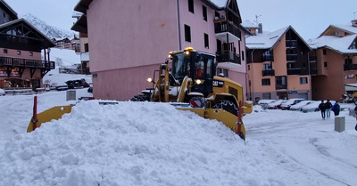 Chutes de neige à Valmeinier