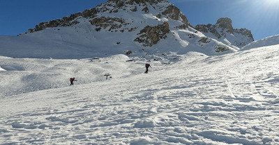 Ski de rando a Tignes sous le soleil
