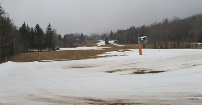 Biathlon dans de la grosse soupasse