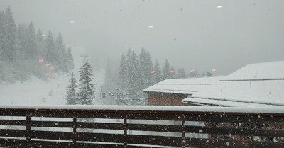 La neige tant attendue arrive en bas