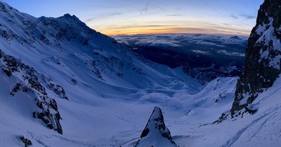 Sunset sur Prapoutel apr&egrave;s la temp&ecirc;te de sud-ouest