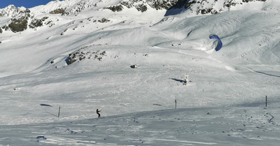 Snowkite alpe d'Huez/ col du lac blanc 