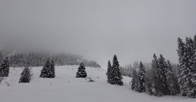 Grosse neige et gros nuages