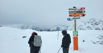 Neige et voile de nuage 