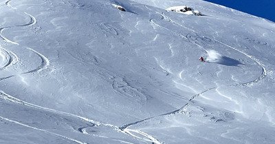 Belle poudreuse l&eacute;g&egrave;rement m&acirc;t&eacute;e