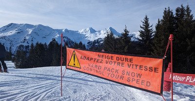 Beau temps, neige dure