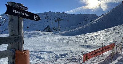 Au programme ce WE: Soleil et perfectionnement neige dure