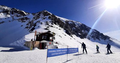 Les Balcons, vers Marmotte 2 et retour station => neige 4 saisons 😃