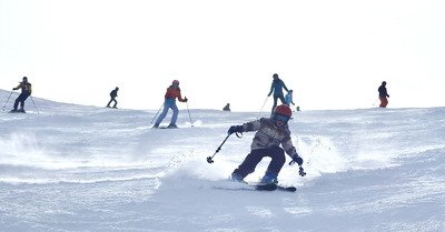 Cadeau d&rsquo;arriv&eacute;e: grand bleu et premi&egrave;re benne &agrave; l&rsquo;Aiguille Rouge 😄