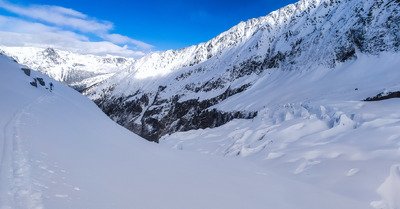 Poudreuse et majestueux gla&ccedil;ons
