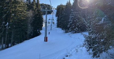 d&rsquo;excellentes conditions sur les pistes ⛷️ 🌲 