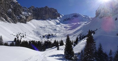 Des paillettes dans la montagne