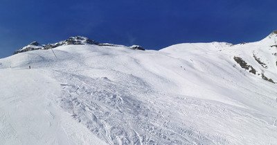 Praloup: retour du vallon des Agneliers vers la station