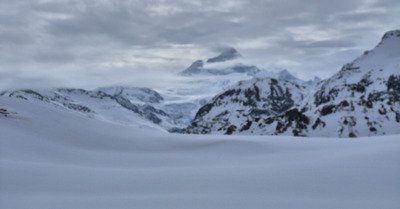 Neige dur et relief bien cach&eacute; 