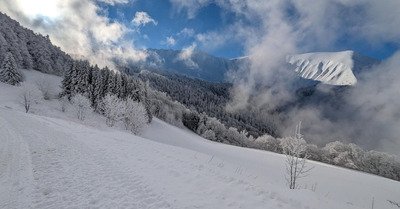 Faire la trace &agrave; l'Alpe du Grand Serre