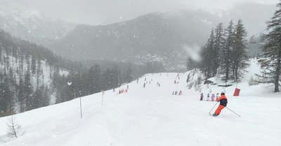 Un peu de neige... &agrave; l'horizontale 😕