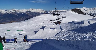d&eacute;couverte snowpark des Sybelles 