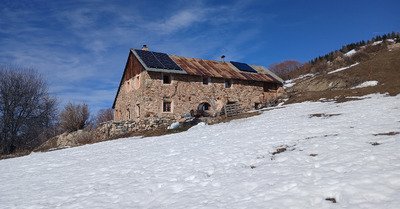 Mont&eacute;e dans les sapins, entre Valloire et Valmeinier