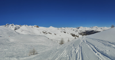 Soleil, et neige douce