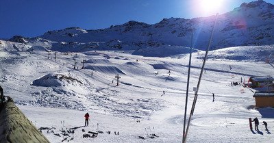 super ambiance dans le snowpark 