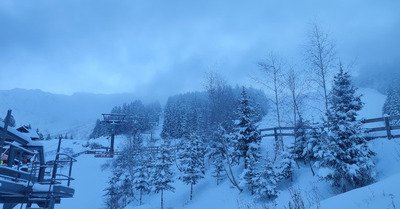 Encore de la pow mais un monde de fou sur la route