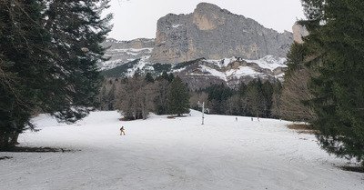 Neige humide mais plut&ocirc;t agr&eacute;able &agrave; skier 