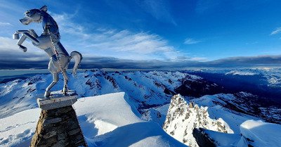 Belle chevauch&eacute;e poudreuse sur le Cheval Noir