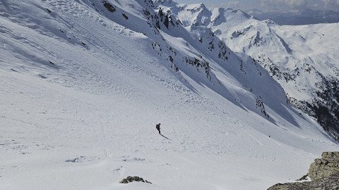 Chercher de la froide au Col de Pendet