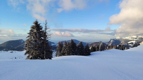 Rando au soleil couchant 