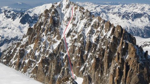 Aiguille du Chardonnet : couloir SE 
