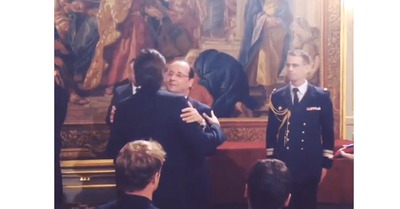 Kevin Rolland décoré de l'Ordre National du Mérite par François Hollande