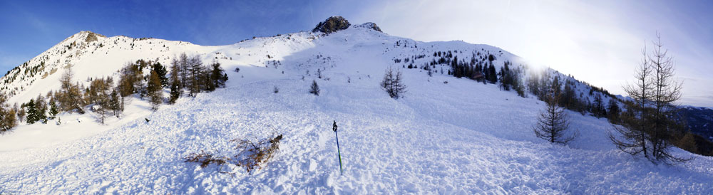 Panorama de l'avalanche