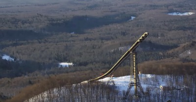 Sammy Carlson + Tremplin de ski x En switch 