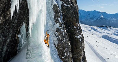 Cascade de glace à l’Alpe d’Huez  