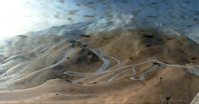 Neige et sable du Sahara dans les Pyrénées