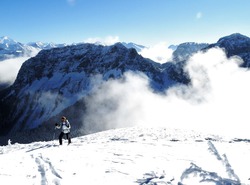 ski de randonnée sur cou