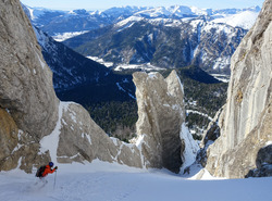 dans un couloir du Dévoluy