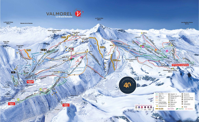 Plan des pistes Le Grand Domaine - Valmorel