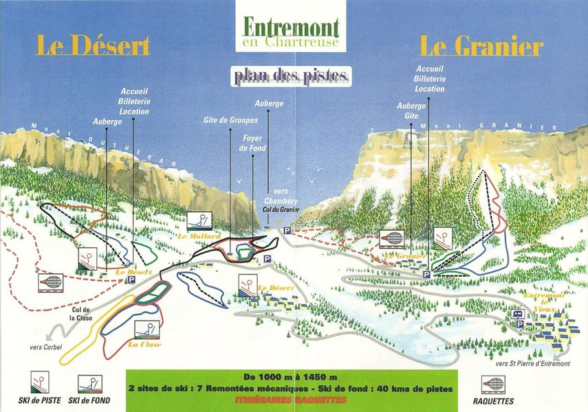 plan des pistes Le D&eacute;sert d&#039;Entremont