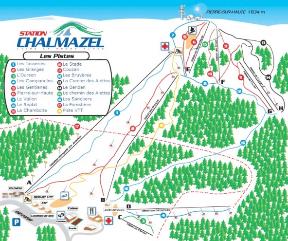 plan des pistes Chalmazel