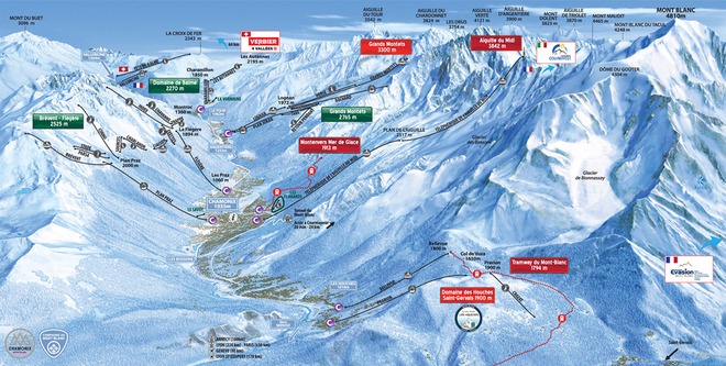 plan des pistes Chamonix