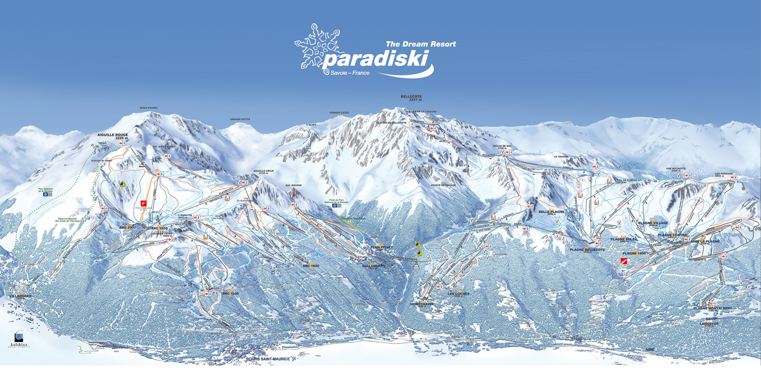 Plan Des Pistes Peisey Vallandry